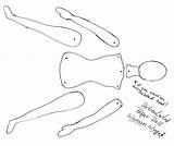 Dolls Articulated Printable Puppets Marioneta sketch template