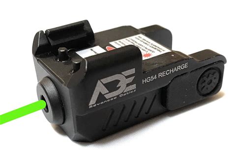 ade advanced optics hg rechargeable super ultra compact pistol green laser sight   full