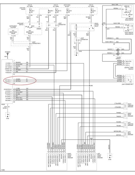 dodge ram  radio wiring diagram