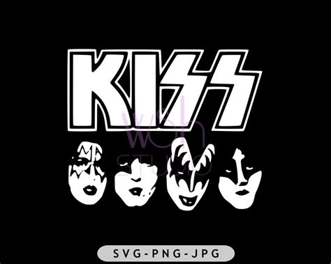 buy 4 pay for 2 kiss band face logo digital download svg etsy