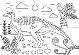 Coloring Pages Lambeosaurus Hadrosaurus Dinosaur Hadrosaurid sketch template