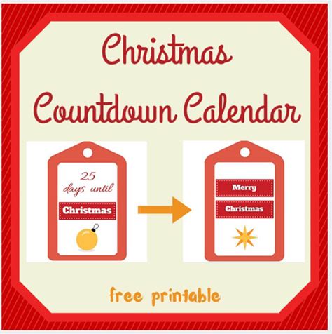 christmas countdown calendar  printable keeping  real