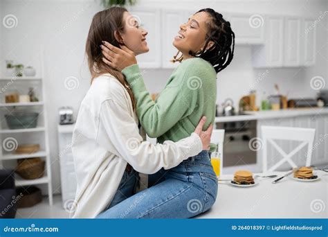 Joyful And Lesbian African American Woman Stock Image Image Of