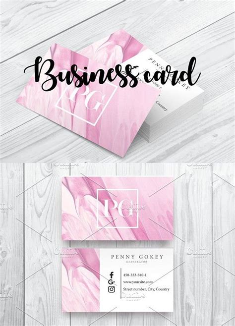 feminine business card design stunning business cards card design