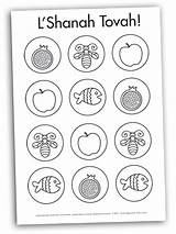 Rosh Hashanah Coloring Printable Pages Kids Fun Sheet Hashana Cards Toriavey Craft Sheets Family Necklace Crafts Children Jewish Roshhashanah Preschool sketch template