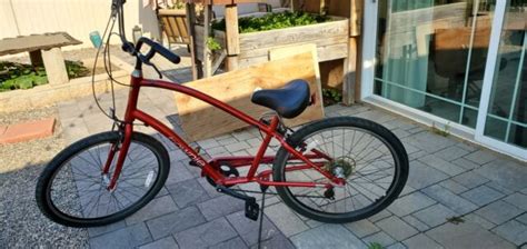 townie electra  bicycle bike red shimano  speed   ebay