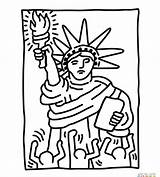 Pages Sculpture Coloring Getcolorings Liberty Statue sketch template