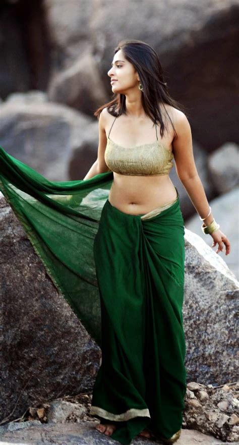 anushka shetty low hip grees saree navel show hq pics film actress hot photos collections