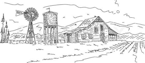 country house landscape coloring page  printable coloring pages