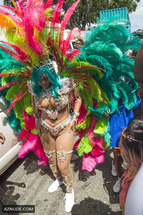 rihanna sexy at the carnival in barbados aznude