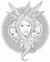 Wicca sketch template