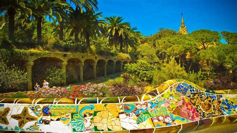 parc gueell barcelone espagne park guell barcelona spain youtube