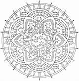 Mandala Celestial Difficili Buongiornissimocaffe Mandalas Mehendi Dover Schemi Adulti sketch template