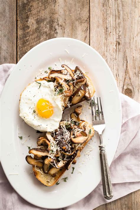 garlic shiitake mushroom breakfast toast foodness gracious