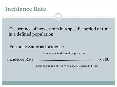 incidence  incidence rate epidemiology short lecture