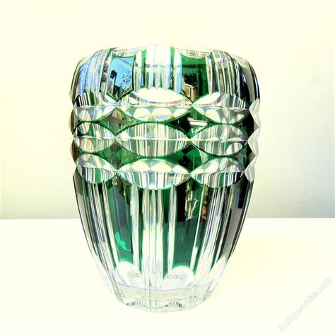 Antiques Atlas Large Val St Lambert Cut Flash Glass Vase