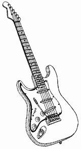 Guitar Coloring Pages Electric Adult Clip Bw Bass Drawing Sheets Guitars Printable Music Instruments Colouring Monochrome Drawings Clipart Color Cliparts sketch template