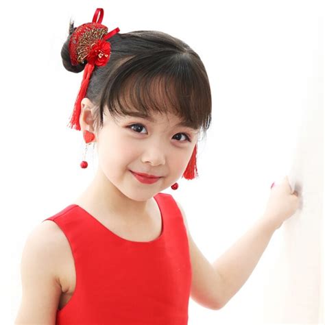 girls pin cute chinese national style hair pin tang suit tiara tassel