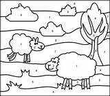 Coloring Sheep Number Animals Color Pages Printable Printables Kids Animal Coloritbynumbers Easy sketch template