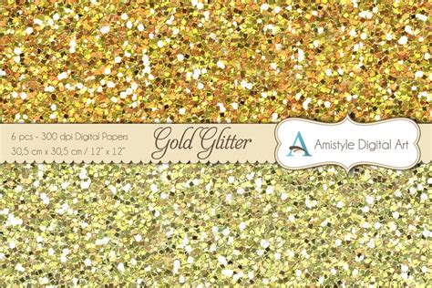 glitter gold digital papers custom designed textures creative market