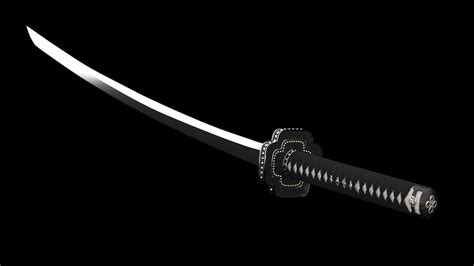 katana sword samurai high poly  model cgtrader