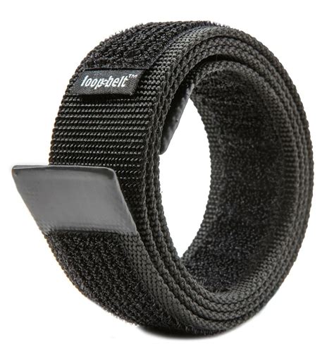 loop belt  hook  loop    buckle solid black