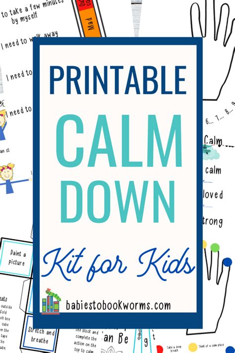 printable calm  kit  kids babies  bookworms