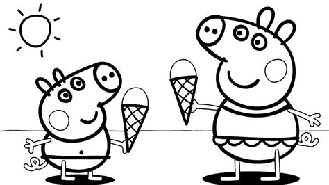 voving coloring pages peppa pig bubakidscom