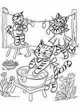 Coloring Kittens Little Three Printable Mittens Pages Lost Their Kitten Color Coloriage Supercoloring Nursery Trois Categories Rhymes Popular Cartoon sketch template