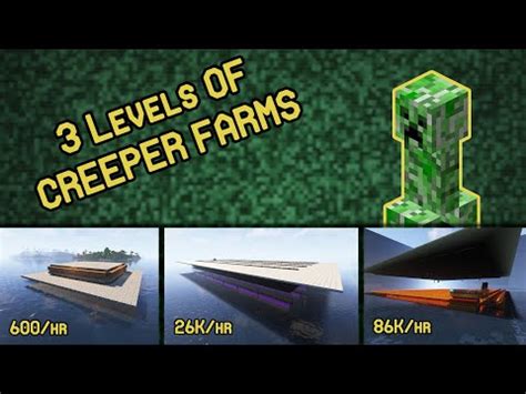 levels  creeper farms  minecraft youtube