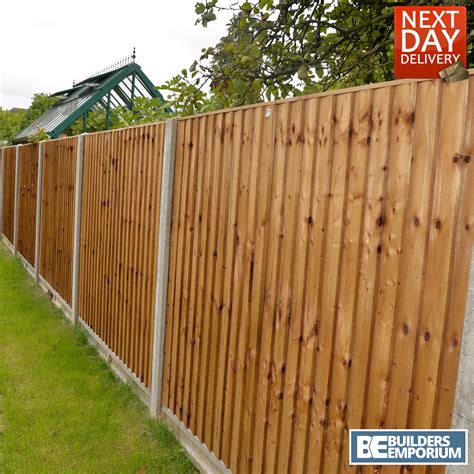 wooden garden close board fence panel feather edge fencing panel ft