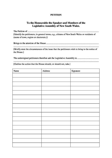 petition form magdalene project intended  blank petition template