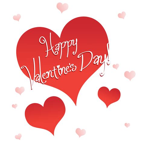 happy valentines day vector illustration  hearts   words