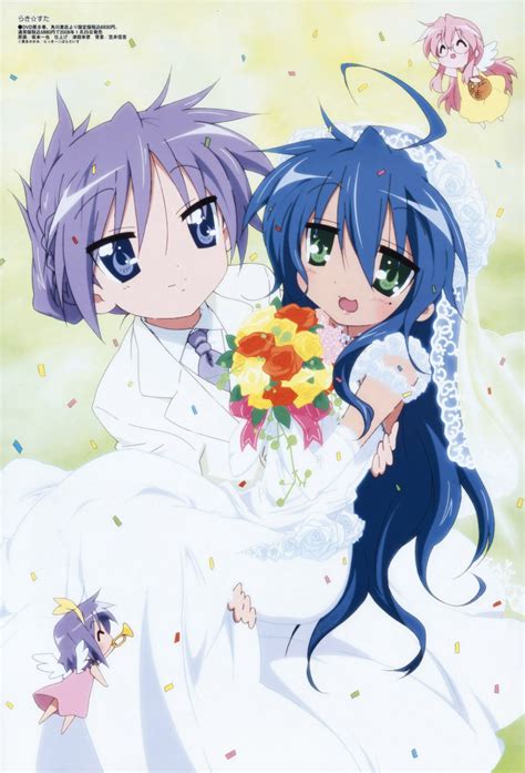 hiiragi kagami izumi konata hiiragi tsukasa and takara miyuki lucky