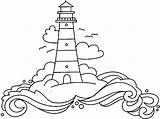 Lighthouse Coloring Drawing Pages Simple Lighthouses Clipart Drawings House Kids Cape Line Draw Light Sea Sheets Hatteras Clip Adults Colouring sketch template