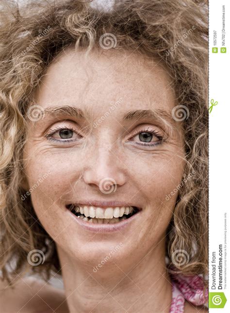 Closeup Of A Mature Blond Woman Royalty Free Stock