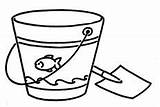 Bucket Beach Pail Sand Coloring Pages Clipart Chair Holiday Clip Clipartmag Cliparts Color sketch template