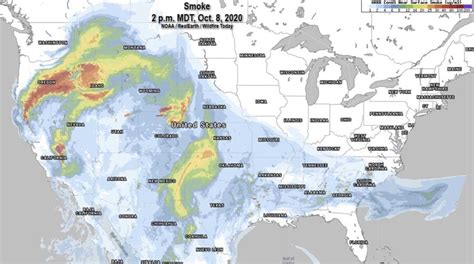 smoke map  pm mdt october   noaa wildfire today