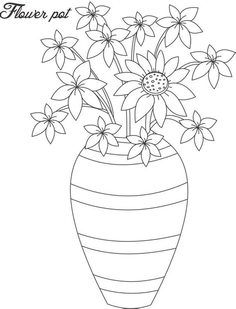 flower vase coloring pages  raskraski  tsvetami raskraski
