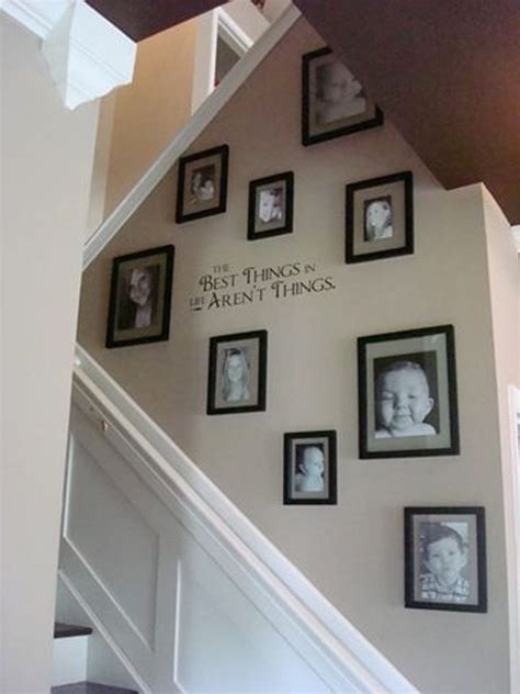 staircase gallery  vinyl lettering homemydesign