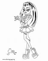 Coloring Monster High Pages Frankie Stein Frankenstein Colouring Print Daughter Gears War Cartoon Kids Printable Girls Choose Board Color Popular sketch template