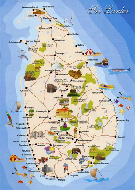 detailed tourist map  sri lanka sri lanka asia mapsland maps   world