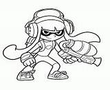 Inkling Splatoon sketch template