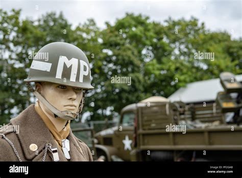Shallow Focus Isolated Image Of A Ww2 Us Army Mp Wax Work Seen Dressed