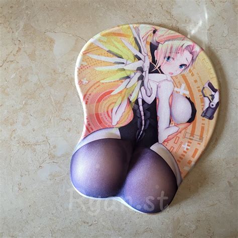 Game Overwatch Mercy Sexy 3d Buttock Silicone Soft Mouse Pad Play Mat