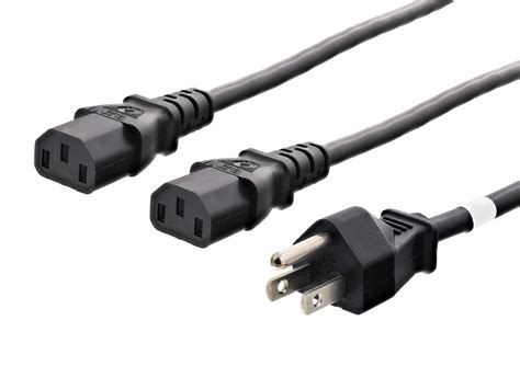 ft splitter power cord   standard system computer cable store