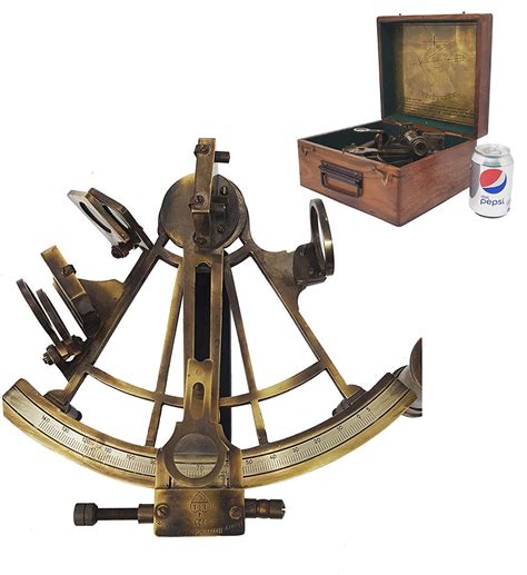 brass nautical large brass sextant navigation instrument