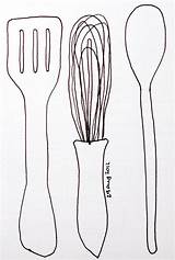 Spatula Drawing Paintingvalley Drawings Spoon Wooden sketch template