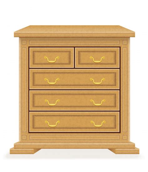 illustration vectorielle de vieux meubles en bois retro vecteur premium