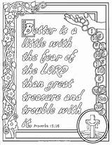 Fear Proverbs Coloring Bible Lord Kids Pages Coloringpagesbymradron Print Color Verses Colouring sketch template